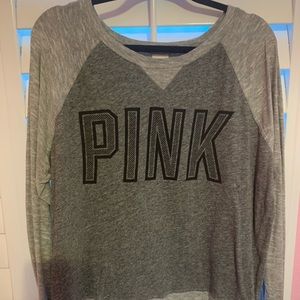 PINK Victoria’s Secret grey  top size Large
